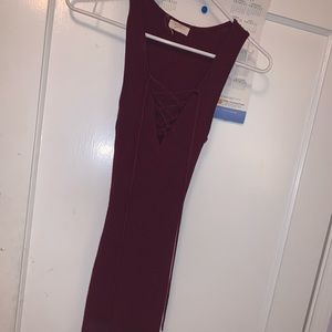 Women’s burgundy dress